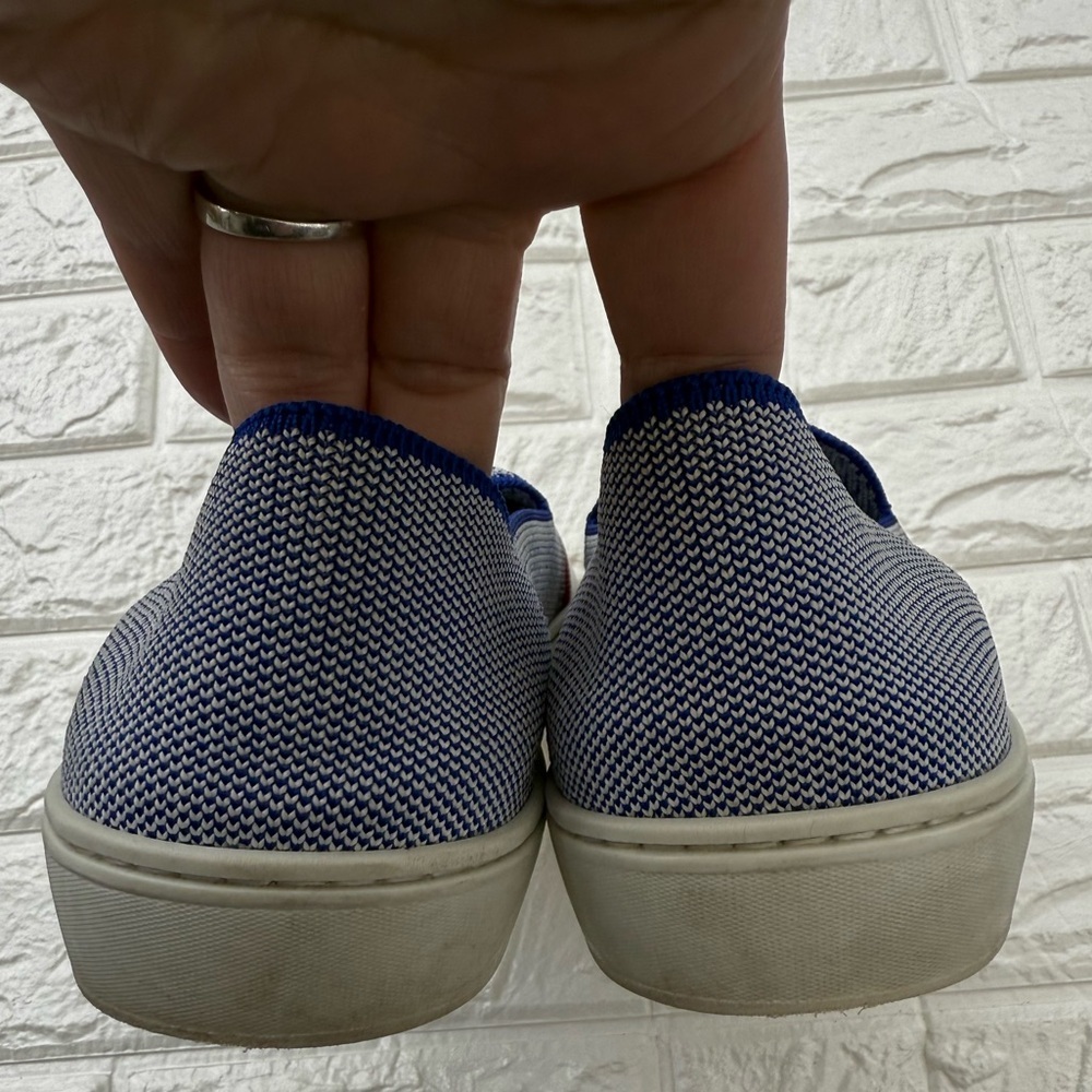 Rothy's Slip On Sneakers Reflective Stripe Sneaker Light Blue Size 10 - Picture 9 of 9